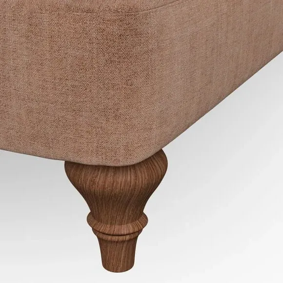 3-Seater Sofa with Scroll Arms - Clay, Chenille