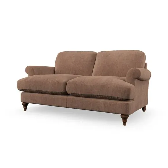 3-Seater Sofa with Scroll Arms - Clay, Chenille