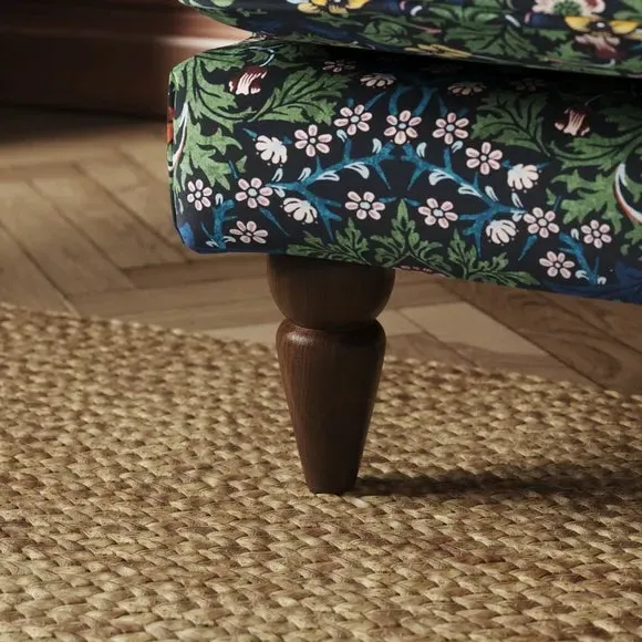 3-Seater Sofa with Scroll Arms - Dewberry, Velvet