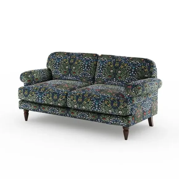 3-Seater Sofa with Scroll Arms - Dewberry, Velvet