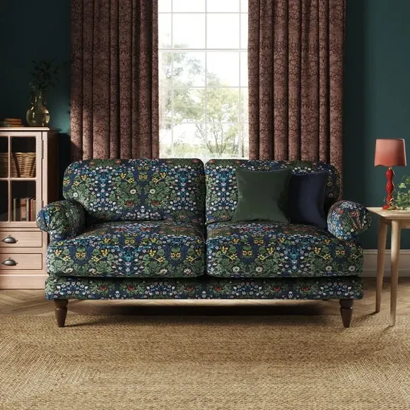 3-Seater Sofa with Scroll Arms - Dewberry, Velvet image