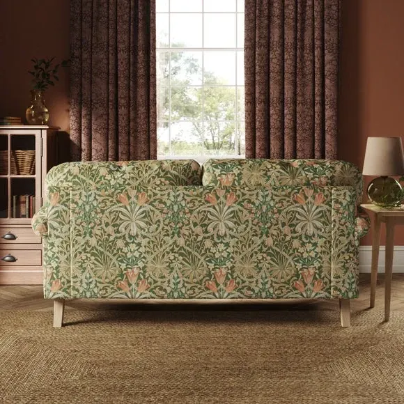 3-Seater Sofa with Scroll Arms - Fennel, Velvet