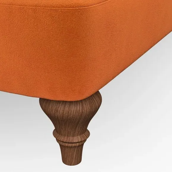 3-Seater Sofa with Scroll Arms - Ginger, Velvet