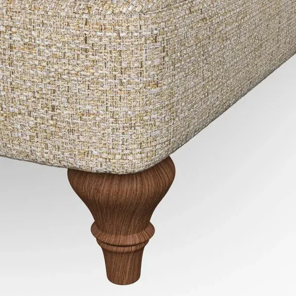 3-Seater Sofa with Scroll Arms - Honey, Fabric