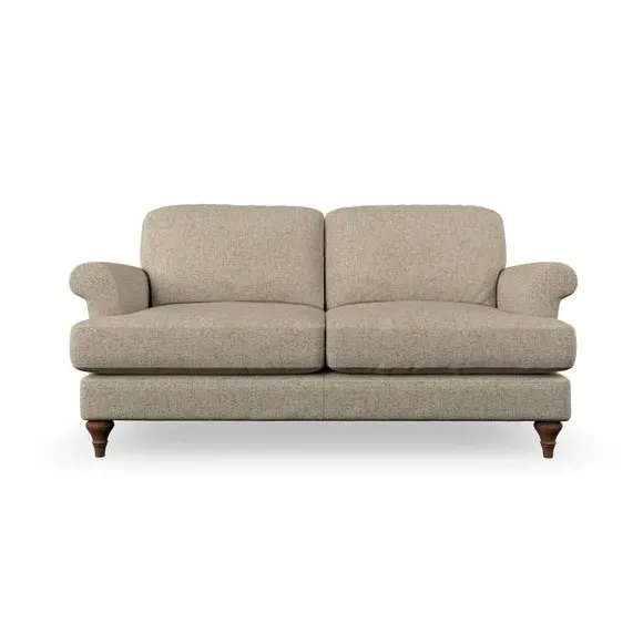 3-Seater Sofa with Scroll Arms - Honey, Fabric