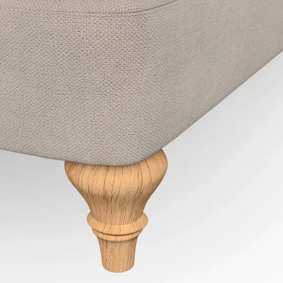 3-Seater Sofa with Scroll Arms - Mushroom, Chenille