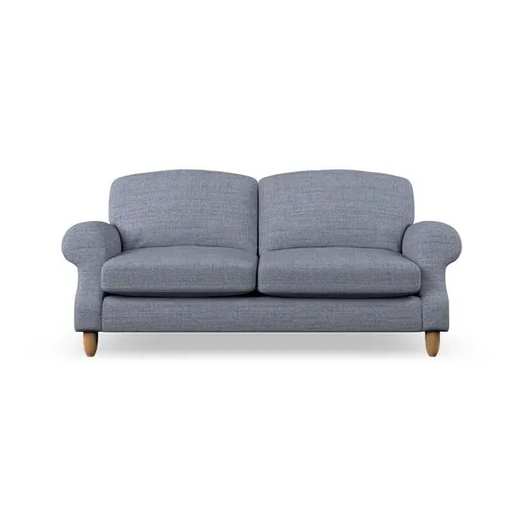 3-Seater Sofa with Scroll Arms - Navy