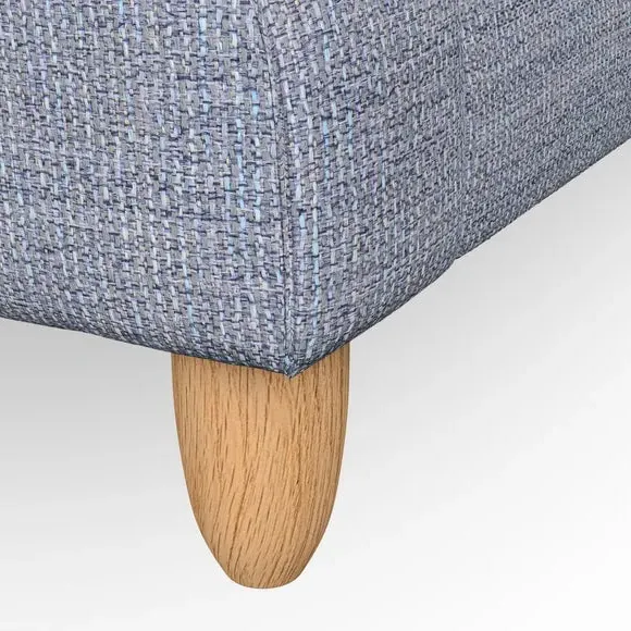 3-Seater Sofa with Scroll Arms - Navy, Weave