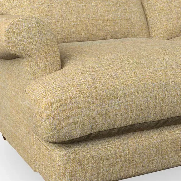 3-Seater Sofa with Scroll Arms - Ochre, Weave