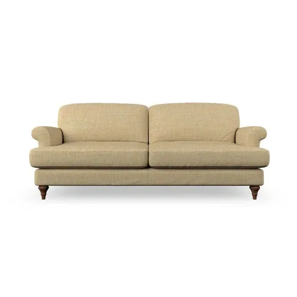 3-Seater Sofa with Scroll Arms - Ochre, Weave