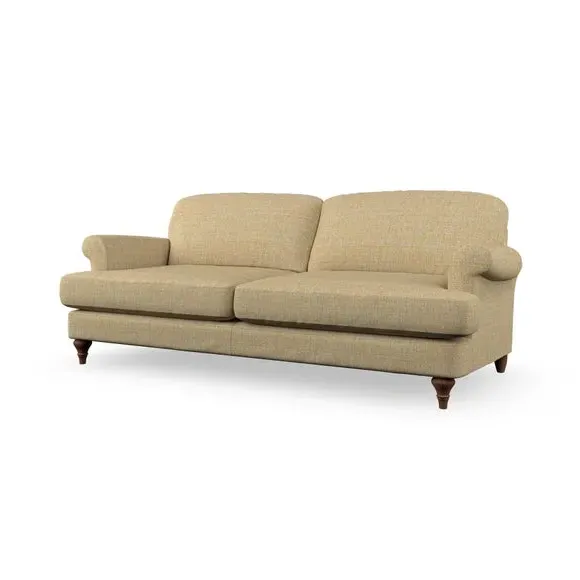3-Seater Sofa with Scroll Arms - Ochre, Weave