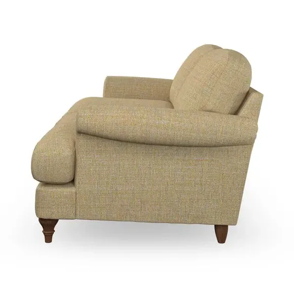 3-Seater Sofa with Scroll Arms - Ochre, Weave