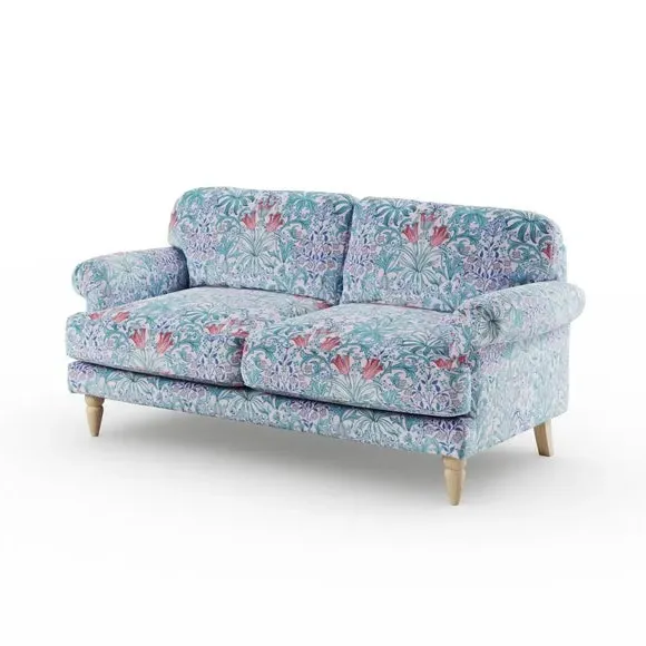 3-Seater Sofa with Scroll Arms - Peony, Velvet
