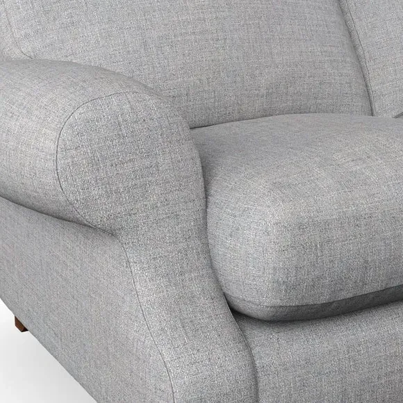 3-Seater Sofa with Scroll Arms - Silver, Weave