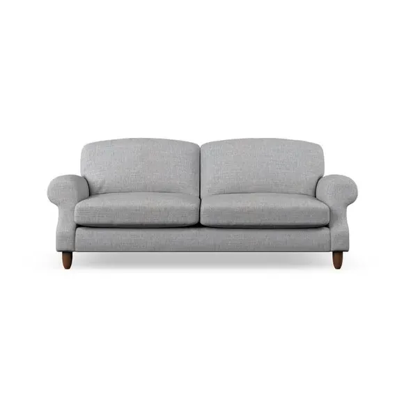 3-Seater Sofa with Scroll Arms - Silver, Weave