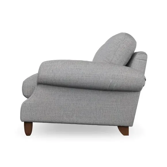 3-Seater Sofa with Scroll Arms - Silver, Weave