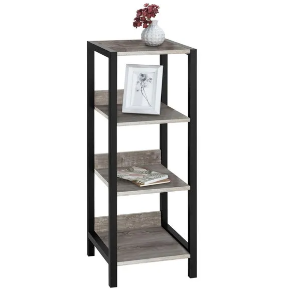 3-Shelf Storage Unit with Handles - Grey