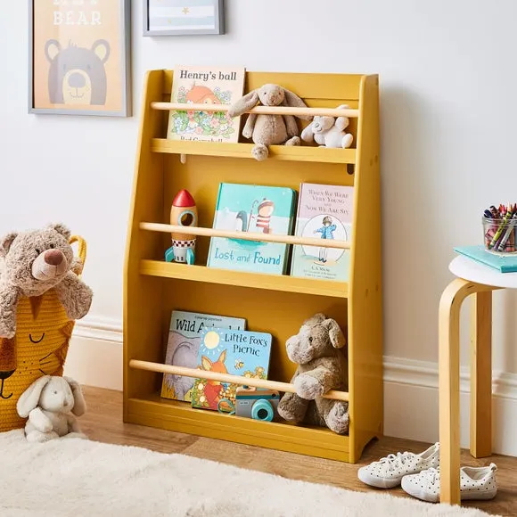 3-Tier Bookcase with Rounded Edges - Ochre
