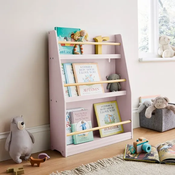 3-Tier Bookcase with Rounded Edges - Pink
