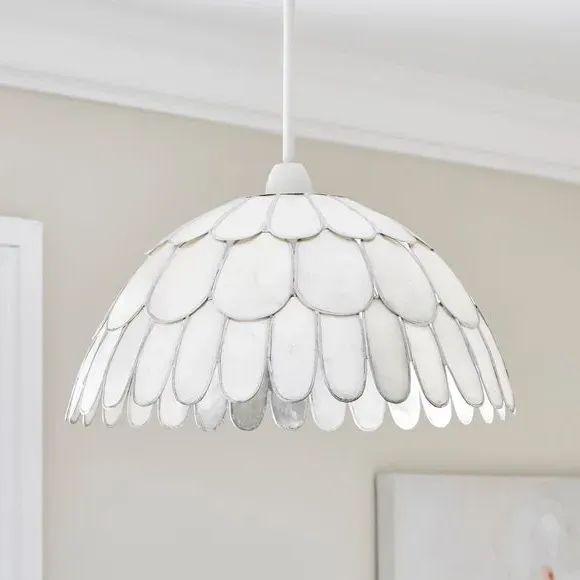 3-Tier Pendant Shade Easy Fit - Silver, Capiz