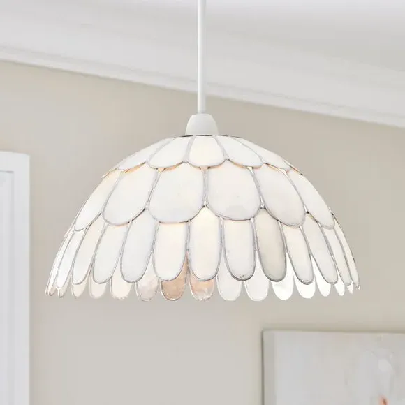 3-Tier Pendant Shade Easy Fit - Silver, Capiz image