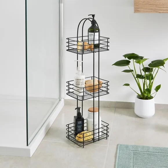 3-Tier Storage Caddy - Black, Wire