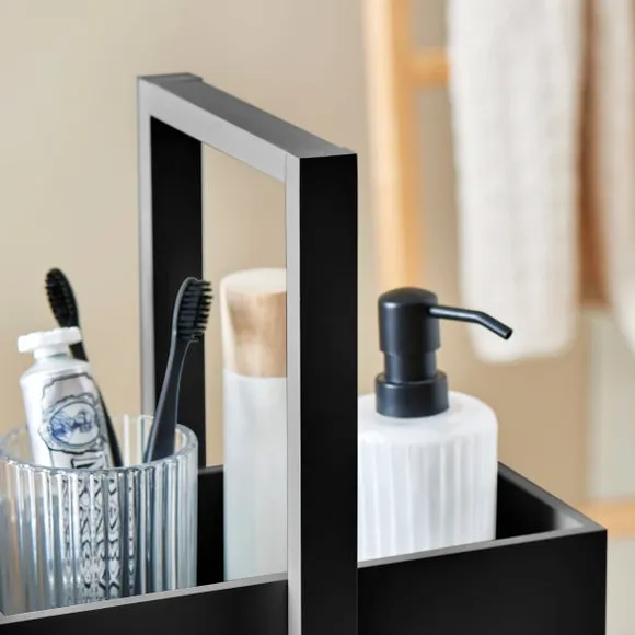 3-Tier Storage Caddy - Black, Wood