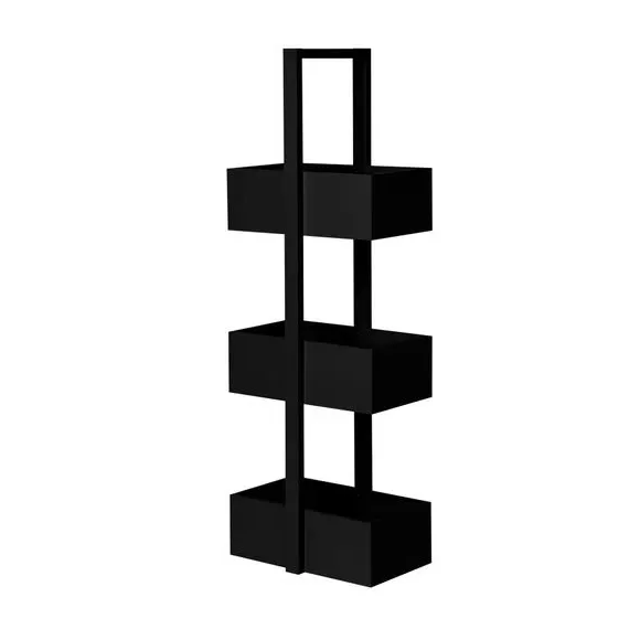 3-Tier Storage Caddy - Black, Wood