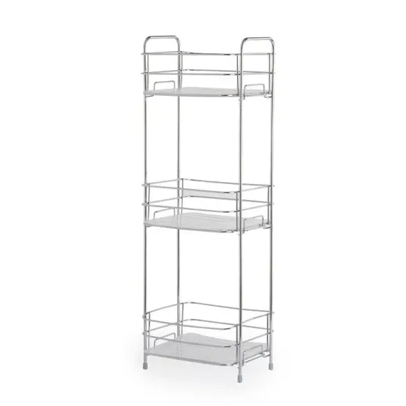 3-Tier Storage Caddy - Silver, Chrome