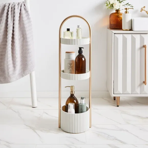 3-Tier Storage Caddy with Handle - Off-White image