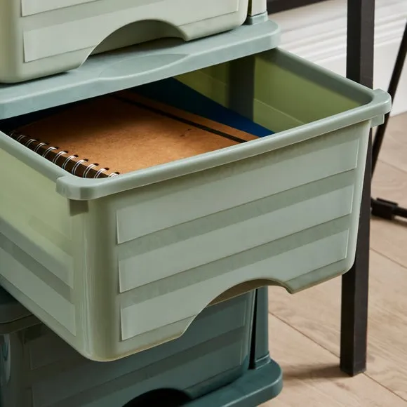 3-Tier Storage Tower with Ombre - Green, Plastic