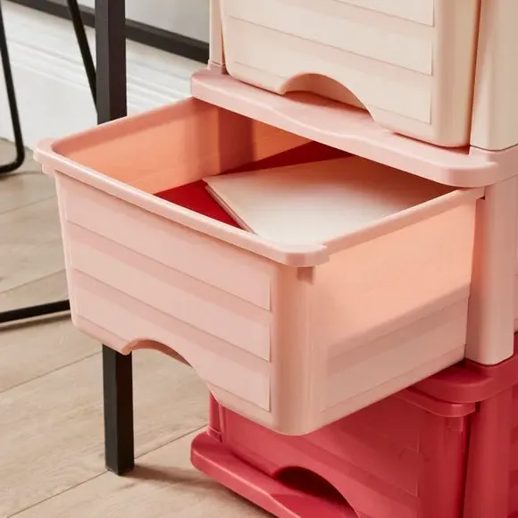 3-Tier Storage Tower with Ombre - Pink, Plastic