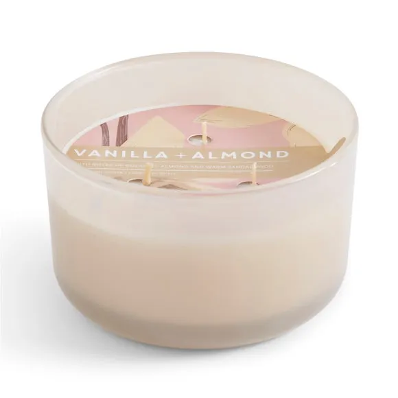 3-Wick Candle 30hr Burn Time - Brown, Wax