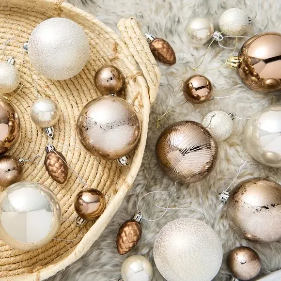 30-Pack Christmas Baubles - Multicolor, Mixed image