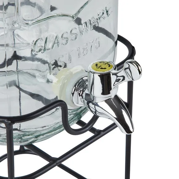 3.3L Drinks Dispenser with Infuser - Clear Glass
