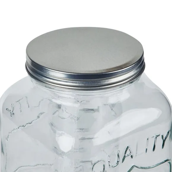 3.3L Drinks Dispenser with Infuser - Clear Glass