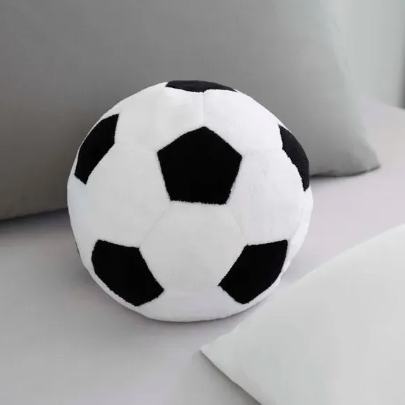 3D Football Cushion - Black/White image