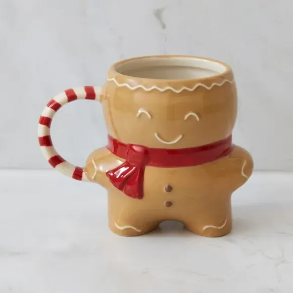 3D Gingerbread Mug - Brown, Stoneware image