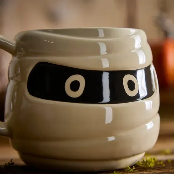 3D Mummy Mug - White, Stoneware