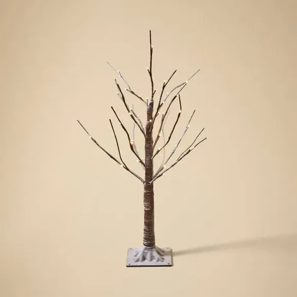 3ft Twig Tree with LED Lights - Brown