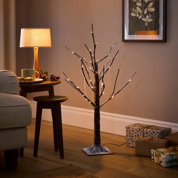 3ft Twig Tree with LED Lights - Brown