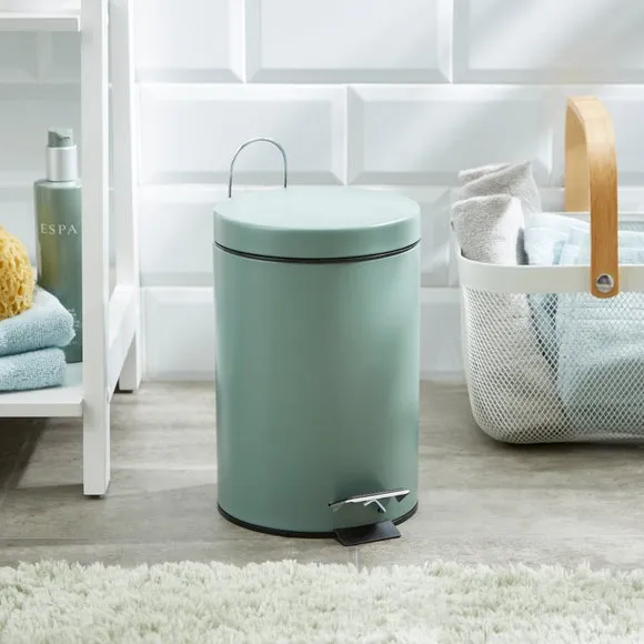 3L Pedal Bin with Inner Bucket - Sage, Metal