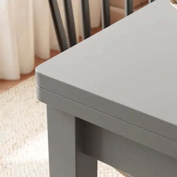 4-6 Seater Flip Top Dining Table - Grey, Wood