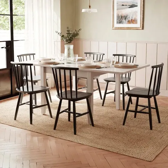 4-6 Seater Flip Top Dining Table - Natural, Wood