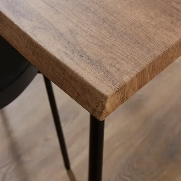 4-6 Seater Wave Edge Dining Table - Oak, Wood