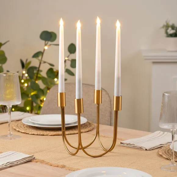 4-Arm Candlestick Holder - Gold