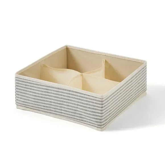 4-Cube Storage Organiser Collapsible - Grey