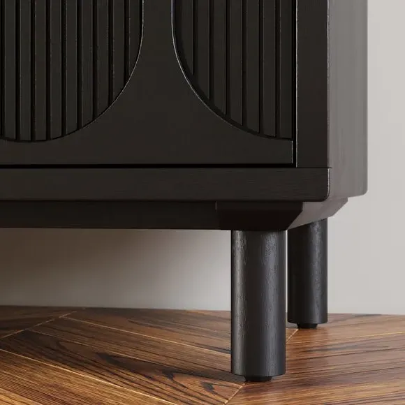 4 Door Large Sideboard - Black, Mango Wood