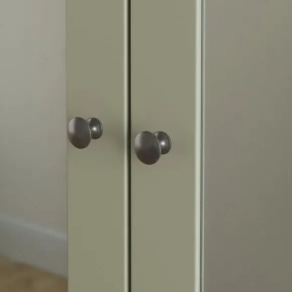 4-Door Mirrored Wardrobe with Drawers - Sage