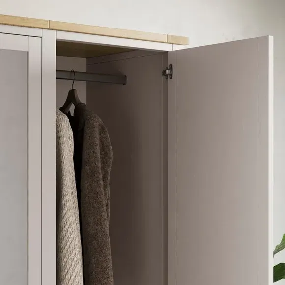 4-Door Wardrobe with Drawers - Stone